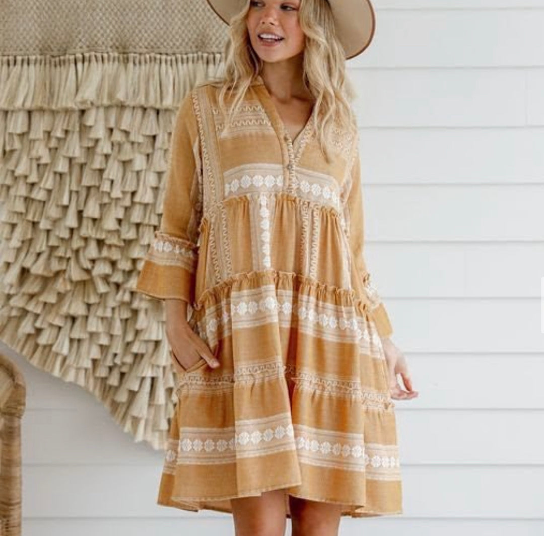 Mustard Mediterranean Dress