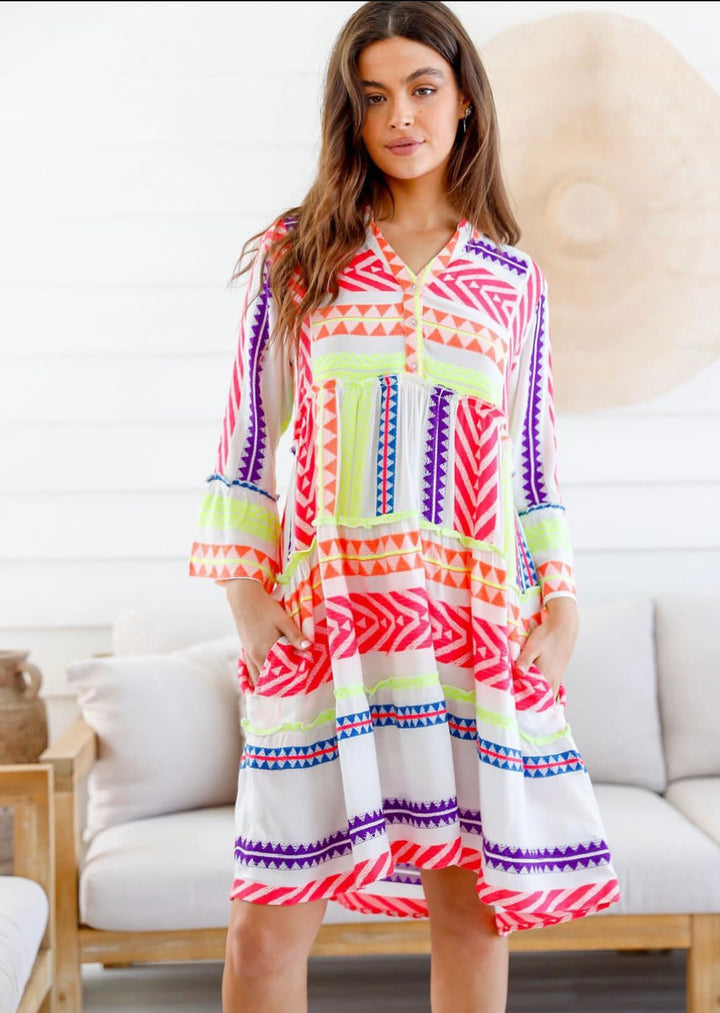 Neon Mediterranean Dress