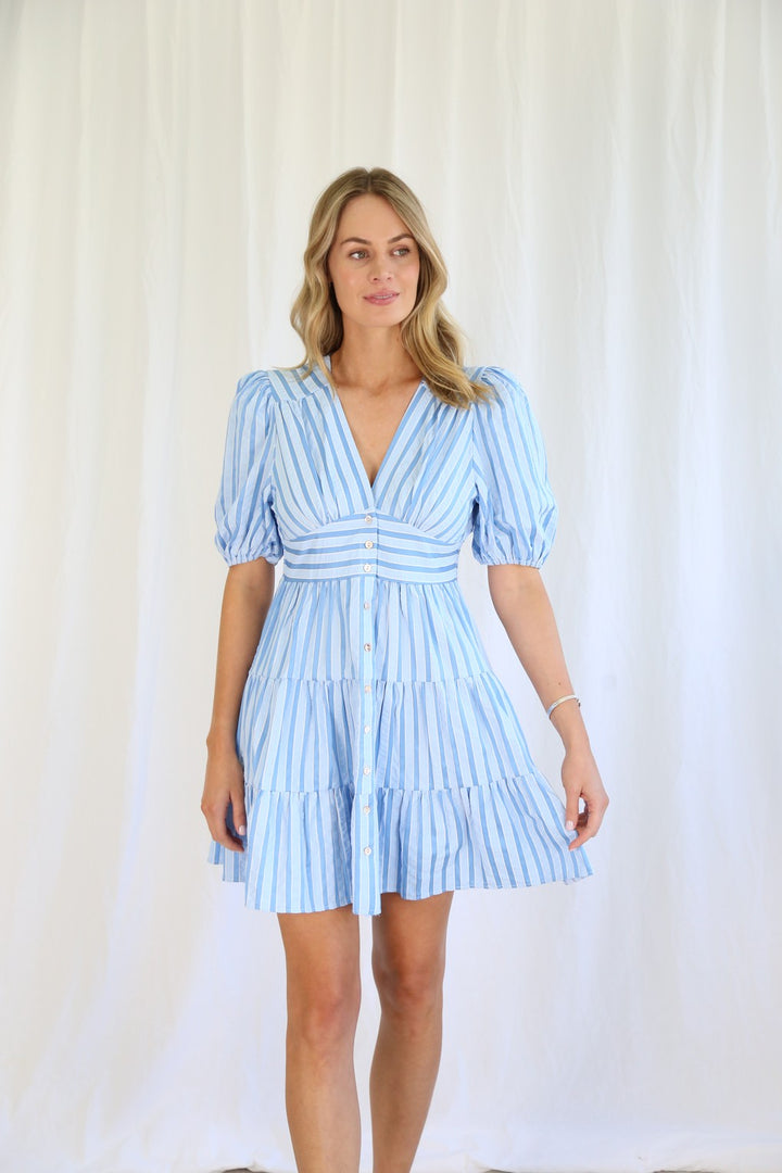 Rebekah Mini Blue Stripe