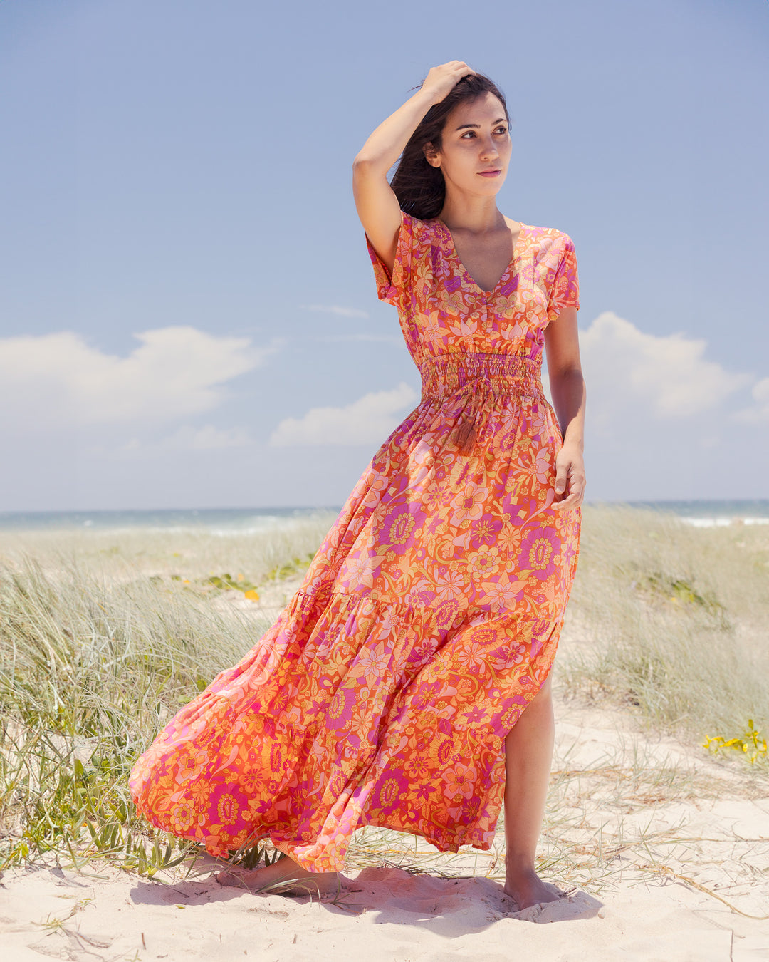 Honey & Stone Kiara Maxi Dress - Sweet Peach