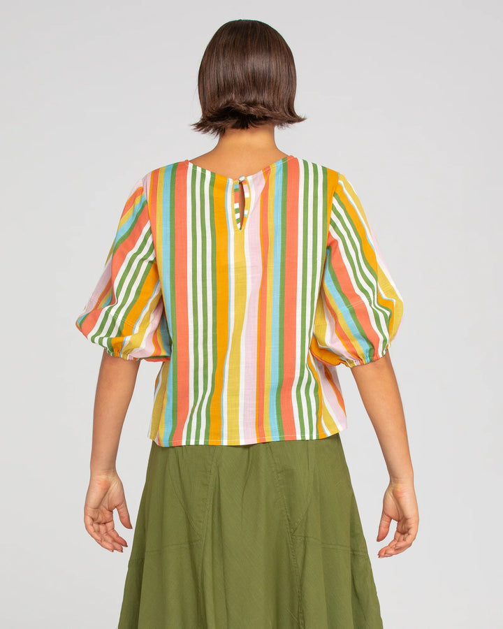 Boom Shankar Ava Top - Aliana Stripe