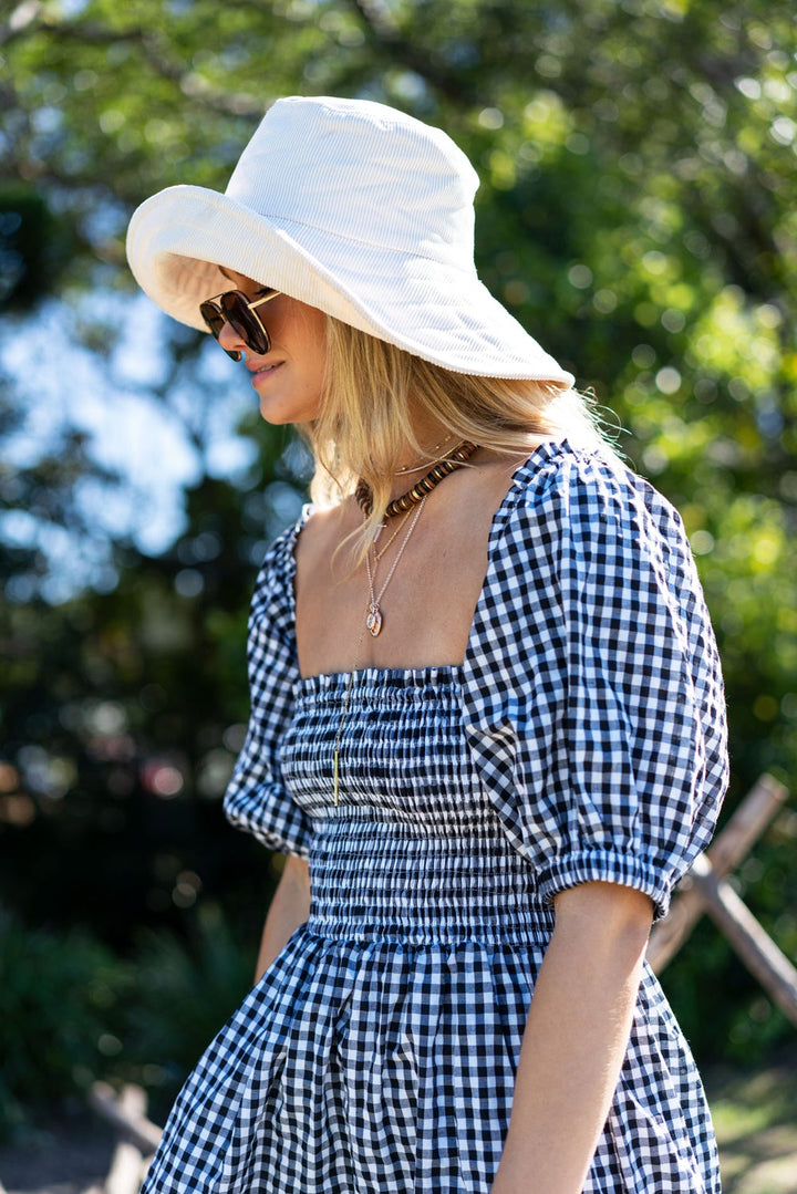 Goddess Black Gingham Dress