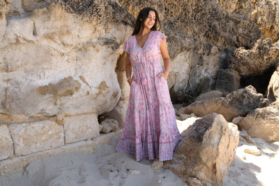 Honey & Stone Daisy Maxi Pink Lemonade