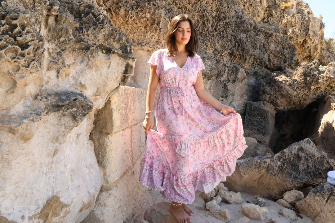 Honey & Stone Daisy Maxi Pink Lemonade