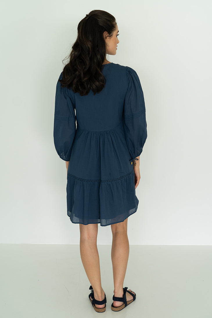 Humidity Blossom Dress - Navy