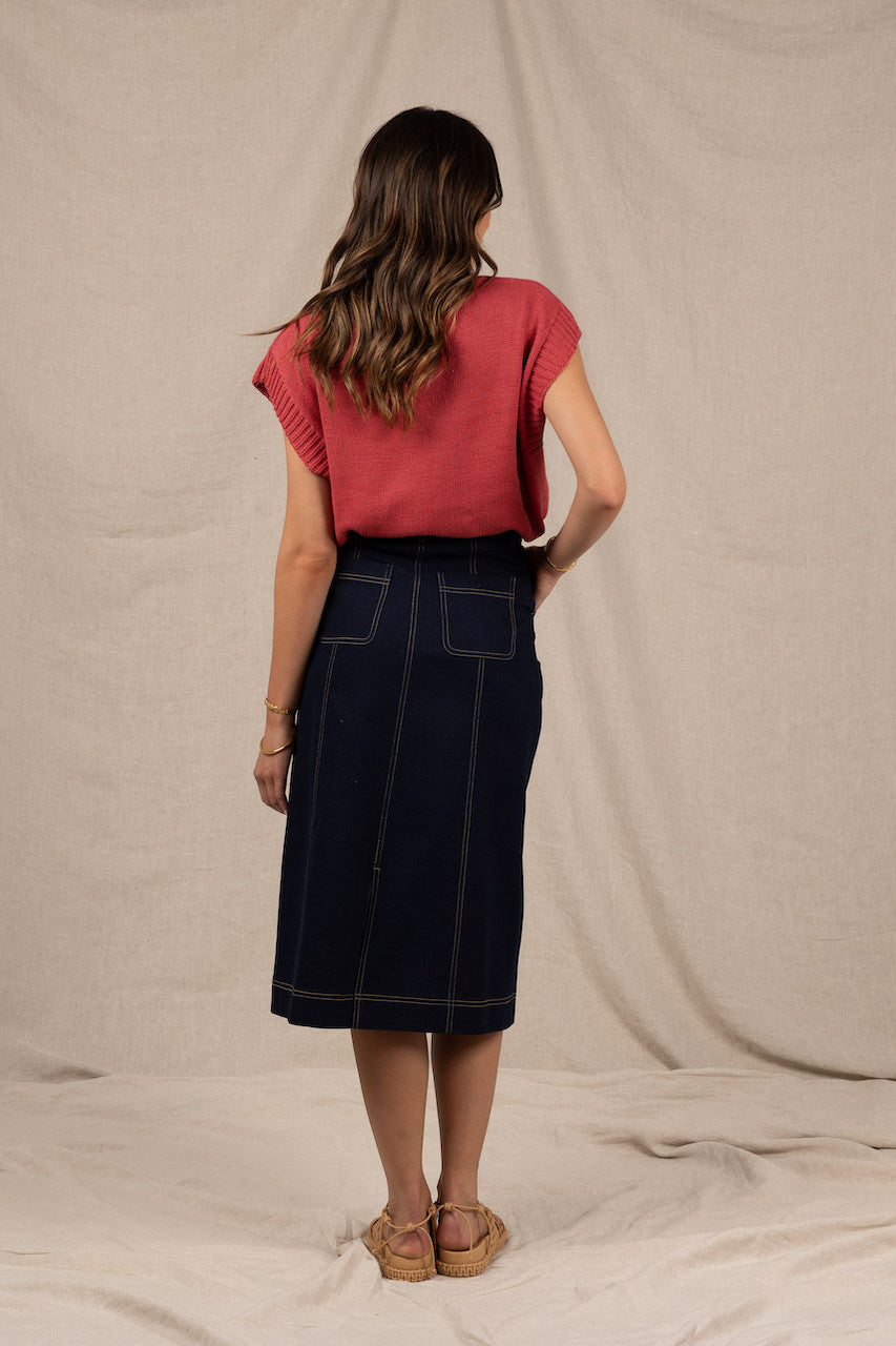 Humidity Saturn Denim Skirt