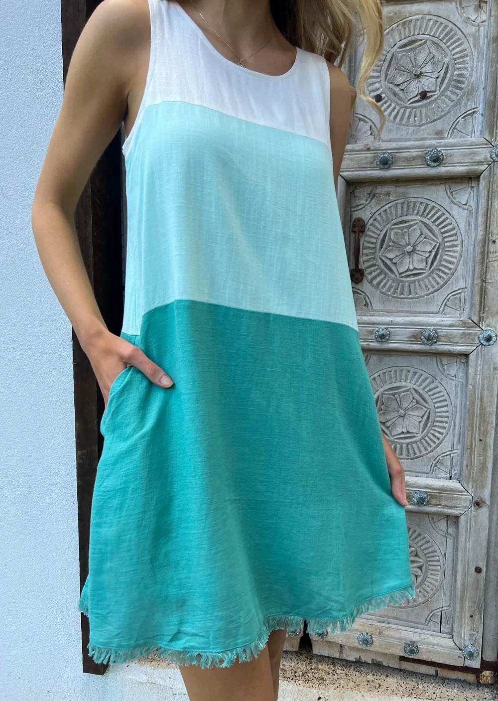 Misty Shift Dress -  Noosa Green Blend