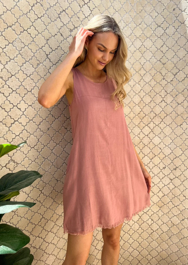 Misty Shift Dress - Rose