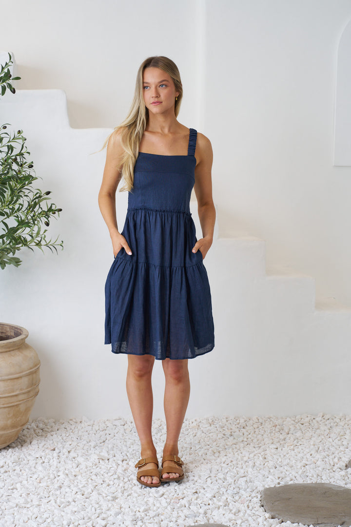 Valeria Billie Mini Dress - Navy