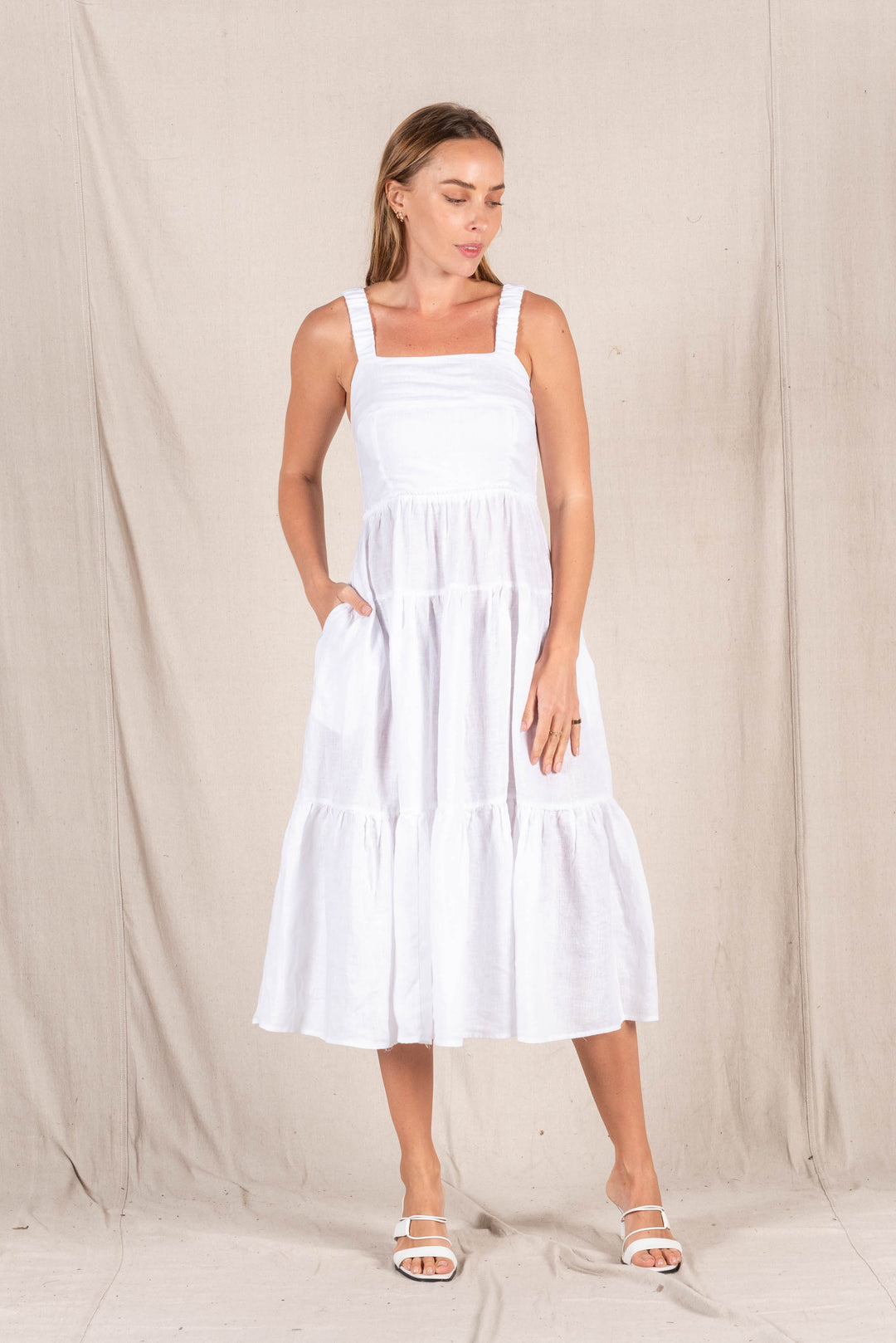 Valeria Billie Dress - White