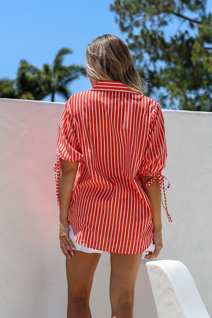 Red Stripe Blouse