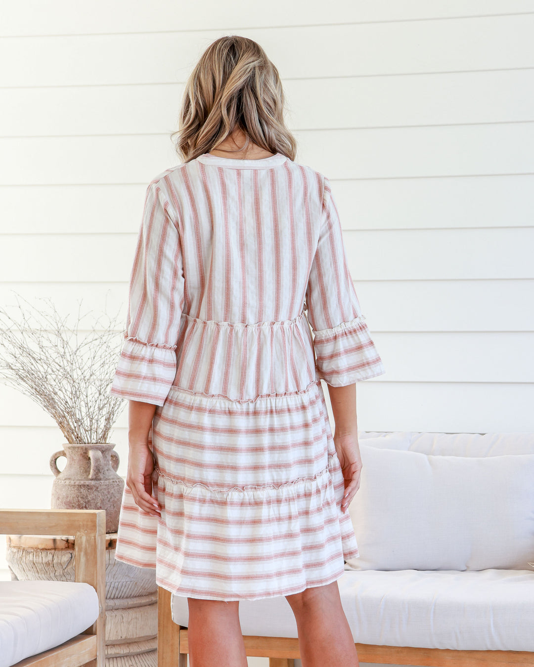 Stripe Boho Dress - Spice