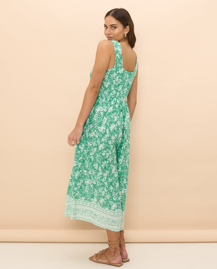 Minty Floral Jumpsuit