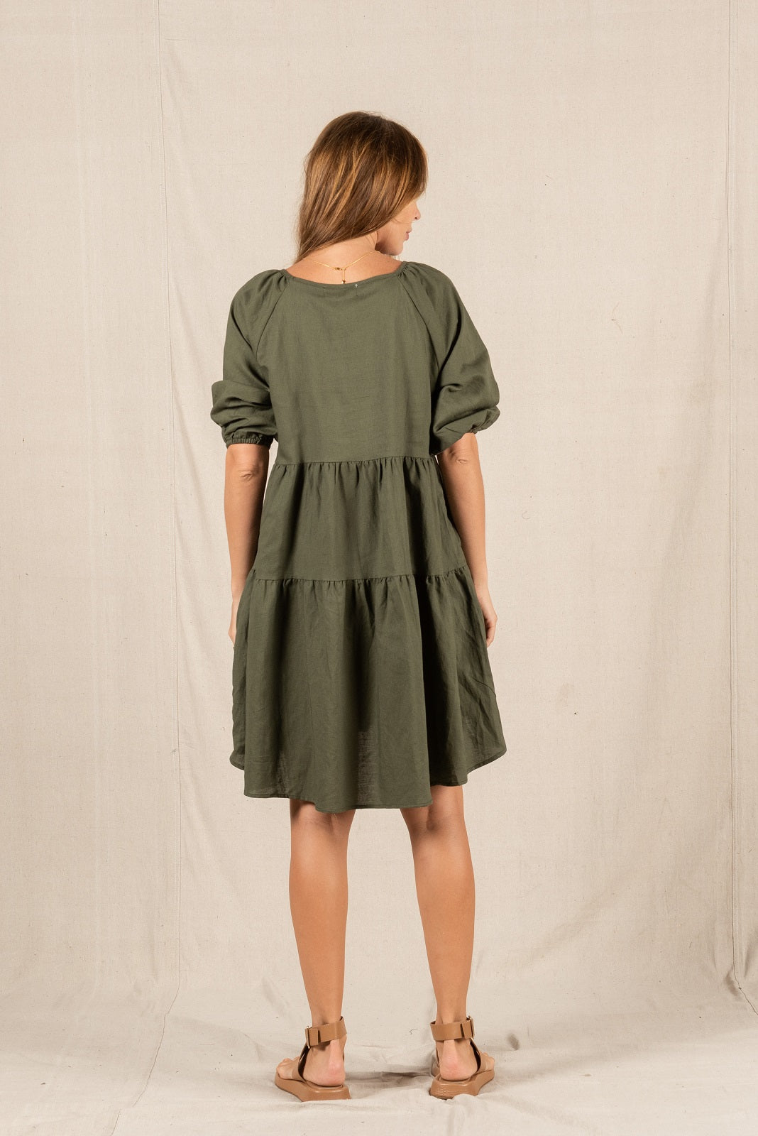 Valeria Arley Dress - Khaki