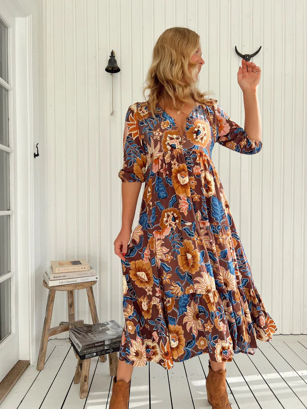 Eve Midi Dress - Tierra