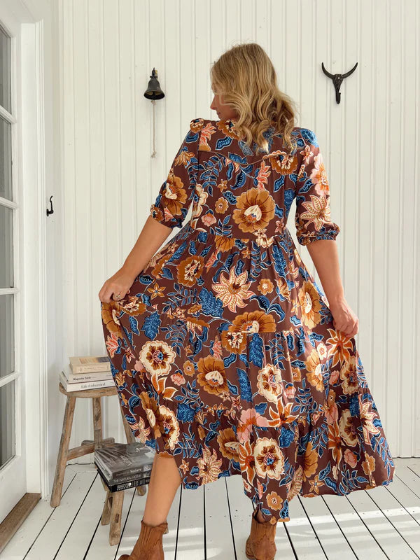 Eve Midi Dress - Tierra
