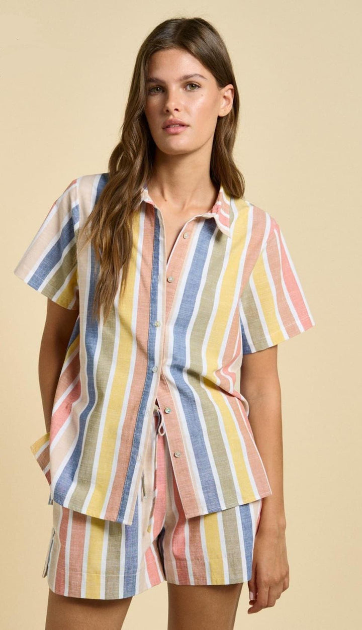 Sophie Stripe Linen Shorts