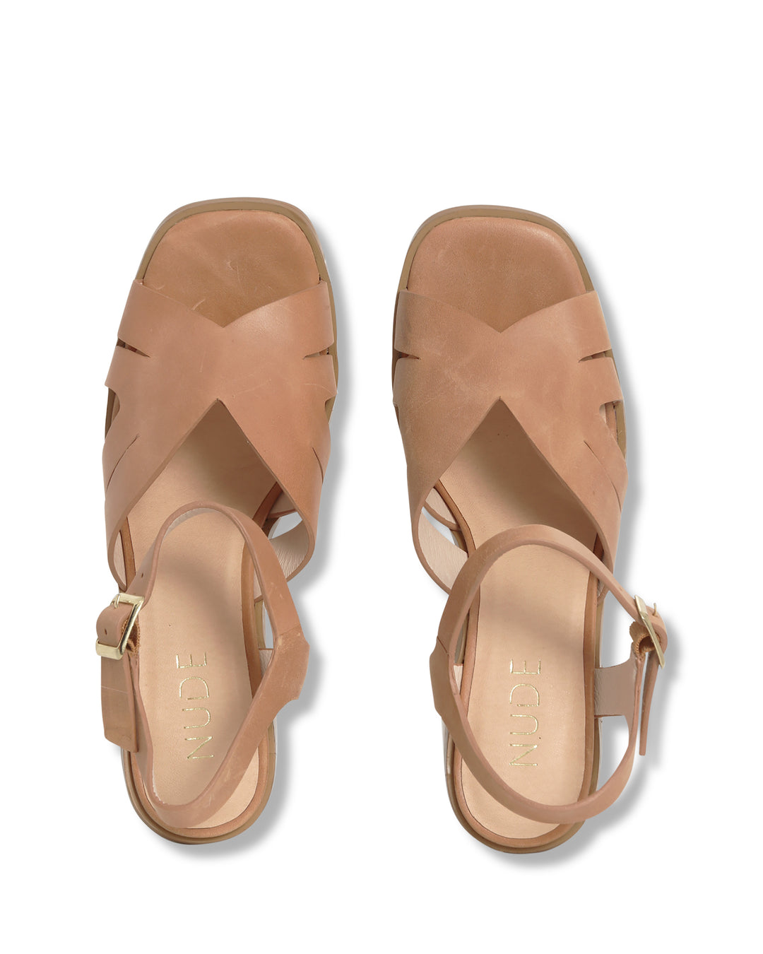 Nude Lena Block Heel - Tan