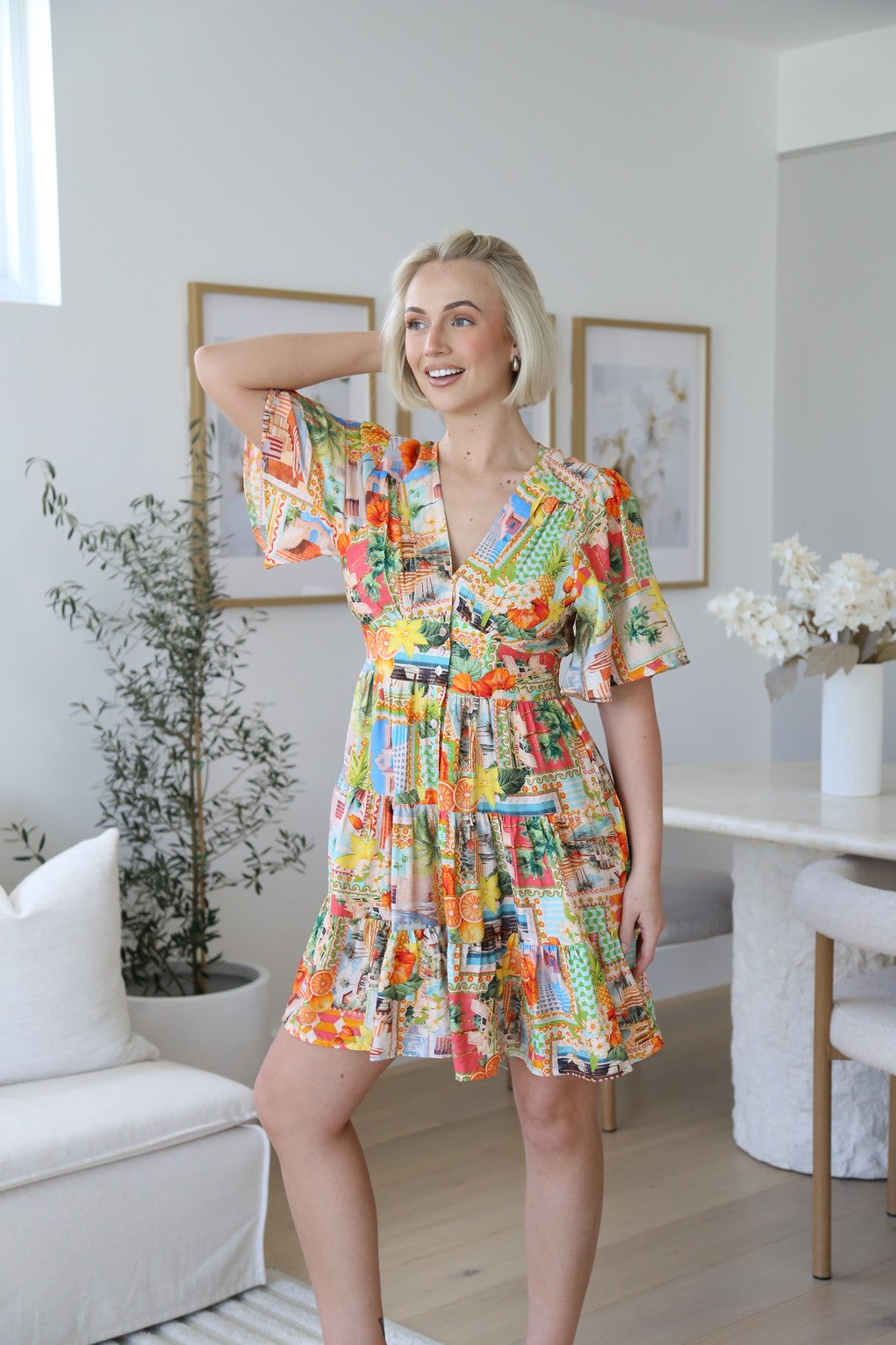 Rebekah Mini Dress - Citrus Fun