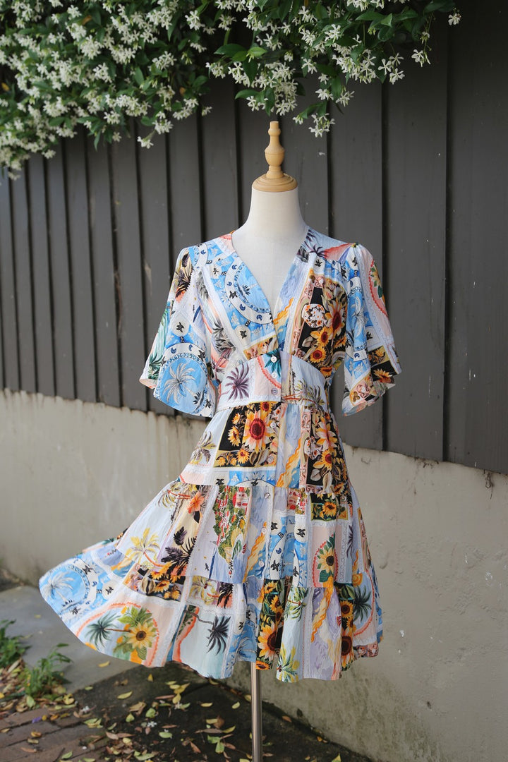 Rebekah Mini Dress - Sunflowers