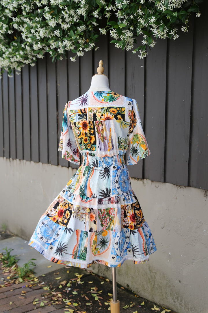 Rebekah Mini Dress - Sunflowers