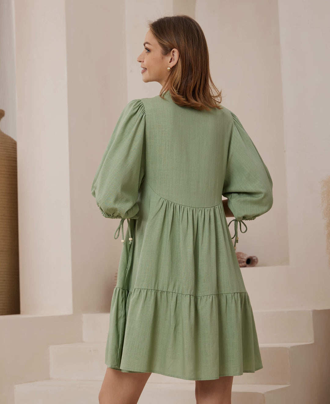 Franky Mini Dress - Sage