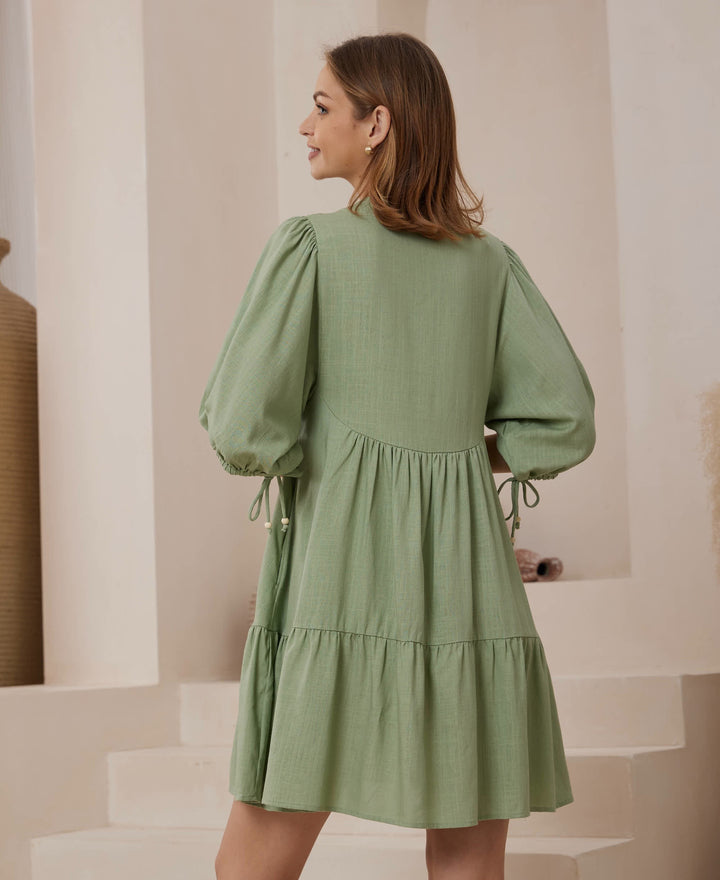 Franky Mini Dress - Sage